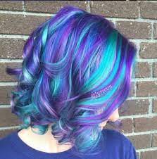 Blue Purple Dyed Hair Hair Color Purple Hair Color Unique Cool Hair Color