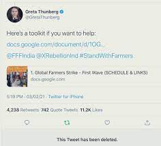 Trump tried to troll greta thunberg on twitter, and she responded in a quiet but powerful way tweet share Swati Goel Sharma On Twitter Gretathunberg Accidentally Just Shared A Document On Details Of Jan 26 Protests And Upcoming Online And Street Protests Soon The Documented Was Restricted Now The Tweet Has