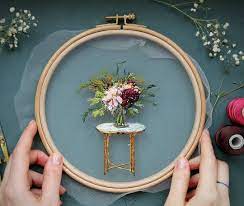 View latest posts and stories by @diana_vingert embroidery for beginners in instagram. Stunning Flower Embroidery On Fatin By Diana Vingert Christmas Crafts For Kids Embroidery Inspiration Embroidery Flowers