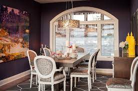 Modern and rustic purple dining room. How To Fashion A Sumptuous Dining Room Using Majestic Purple