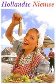 Many of you are probably aware of the traditional stereotype of clog wearing dutchmen tilting their head back and shoving a raw herring down their throat. Hollandse Nieuwe Haring Hollandse Nieuwe Holland Nederland
