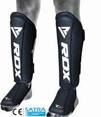 Rdx Gel Shin Instep Foot Pads Mma Leg Kick Guard Muay Thai Boxing Training