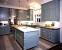 Blue Floor Kitchen