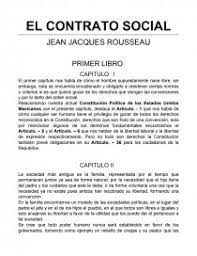 Libertad e igualdad de los hombres bajo un estado instituido por medio de un contrato social. El Contrato Social Jean Jacques Rousseau Ensayos Culito27