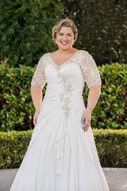 Discountnew V Neck A Line Wedding Dresses With Half Sleeves Long Princess Chiffon Bridal Gowns Plus Size W1352 Crystal Handmade Top Selling Hot From In Love 1 Wedding Dresses A Line Wedding Dress