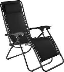 tectake 800583 chaise longue toile tendue pliable avec rembourrage de tete amovible charge max 110 kg d gravity chair garden lounge chairs outdoor chairs