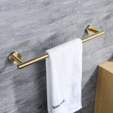 Towel bar and bath train rack in oil rubbed bronze transform your bathroom's decor to the elegance transform your bathroom's decor to the elegance of yesteryear with water creation's line of coordinating vintage bathroom accessories. Hoooh Bath Towel Bar 18 Inch Stainless Steel Towel Rack Bathroom Towel Hanger Wall Mount Brushed Gold A100l45 Bg Bathroom Hardware Tools Home Improvement Rayvoltbike Com