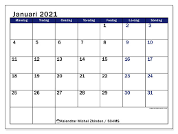 Slik lager du en kalender til å henge på veggen. Kalender 504ms Januari 2021 For Att Skriva Ut Michel Zbinden Sv