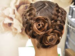 The hair is swept to the side in a pompadour fashion and the medium length locks hang to the side. Choosing Your Updo Beautiful Las Vegas Wedding Hairstyles You Should Consider Lakeside Weddings Events