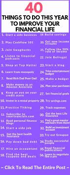 Infographic Rocks How To Improve Your Financial Life 40 Things To Do This Year Trade Finance Money Management Finance