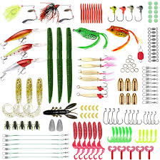 Amazon.com : Fishing Lures Set, Baits Tackle Including Crank-baits  Spinner-baits Plastic Worms Jigs Top-Water Lures Tackle Box and More Fishing  Gear Lures Kit Set 137Pcs Fishing Lure : Sports & Outdoors