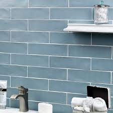 Maybe you would like to learn more about one of these? Ivy Hill Tile Strait Blue 3 In X 12 In 8 Mm Matte Ceramic Subway Wall Tile 22 Piece 5 38 Sq Ft Box Ext3rd100755 The Home Depot Blue Tile Backsplash Blue Shower Tile Subway Tile