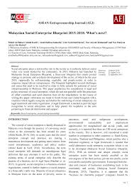 Social enterprises are organisations that have a social. Pdf Malaysian Social Enterprise Blueprint 2015 2018 What S Next
