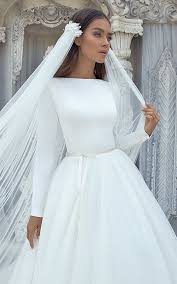 Sweep train mermaid wedding dresses long sleeves button back lace applique. Chic Long Sleeve Wedding Dresses Wedding Forward