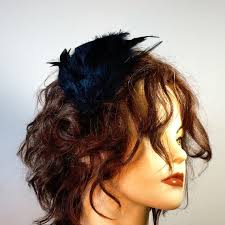 Buy Black Feather Hair Clip Fascinator