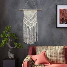 I have been so inspired by the boho/scandinavian wall hangings, but wasn't sure if i could pull off that look i have this one awkward spot in my living room, and for months i wanted a little wall hanging for that spot. Macrame Wall Hanging Macrame Curtain Sheer Curtain Macrame Wall Woven Wall Hanging Tapestry Boho Wall Hanging Decoration 50 X 75cm Walmart Canada