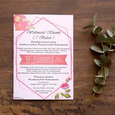 Contoh surat undangan aqiqah tasyakuran kelahiran bayi. Kartu Undangan Tasyakuran Kehamilan 7 Bulanan 4 Bulanan Isi 50 Lembar Gratis Plastik Opp Lazada Indonesia