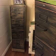 Refinished Metal Filing Cabinet Oil Rubbed Bronze Copper Used Chalk Paint Wax And Metallic Glazes File Cabinet Makeover Metal Filing Cabinet Filing Cabinet