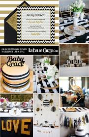 Black And White Shower Ideas Chic Baby Shower In Black White Gold Online Invitations Decor Ideas Menu More Chic Baby Shower Baby Shower Invitations Diy Baby Shower Invitations
