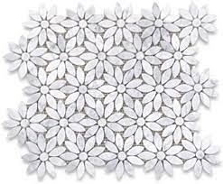 From modern abstract mosaics to traditional decorative motifs, artaic offers a diverse range of mosaic tile patterns. Stone Center Online Carrara White Marble Daisy Flower Pattern Mosaic Tile Honed For Kitchen Backsplash Bathroom Flooring Shower Surround Dining Room Entryway Corrido Spa 1 Sheet Amazon Com