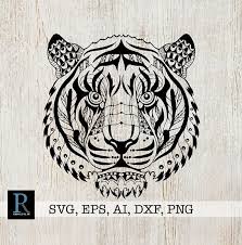 Zentangle Tiger Svg Mandala Tiger Svg Tiger For Cricut Etsy Mandala Zentangle Svg