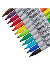 If a bolder mark is in order, choose a medium point to produce broad strokes. Sharpie Permanent Fine Point Markers Assorted Colors Pack Of 12 Markers Office Depot
