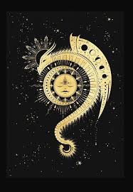 Black And Gold Dragon Tattoo Pin By Jadeen Vd On Tattoo Inspo In 2020 Moon Art Print Moon Art Astrology Art