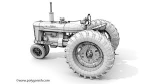 Farmall M Tractor 3d Model Polygonish Store Farmall M Farmall Tractors