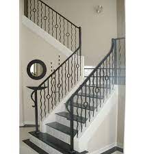 Shop House Of Forgings Solid 44 In Satin Black Wrought Iron Versatile Stair Baluster At Lowes Com Staircase Design Modern Staircase Stair Railing Design