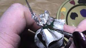 When your green stuff is evenly mixed, with no blue, yellow, or varied green streaks in it, and is just beginning to stick to your fingers once more, it is ready to work with. How To Work With Liquid Green Stuff Youtube