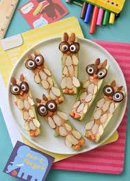 Peanut Butter Celery Owls Fork And Beans