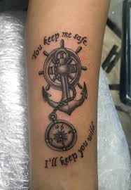 Attractive traditional anchor with compass tattoo on left wrist. 50 Exclusive Anchor Tattoo Design For Women