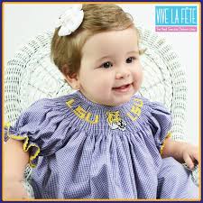 Lsu smocked dress sales