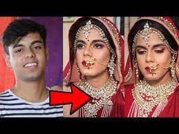Who love's to doll up in lovely dress's and enchanting makeup… Boy To Girl Hindu Indian Bridal Makeup Transformation Hindi Video Famaha Youtube