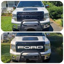 This led grille light kit is designed. I Wasn T Thrilled With The Raptor Grill So I Made It My Own Plasti Dip F150