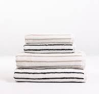 Cozy Earth Luxe Striped Bath Towels | Natural Linens
