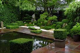 Pergola with green cover vertical garden and garden furniture closure of privacy wooden bridge. Creating A Zen Garden The Main Elements Of The Japanese Garden Interior Design Ideas Avso Org
