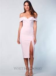 Gia Off Shoulder Midi A Beautiful Midi By Samantha Rose An Off Shoulder Style Featuring Crossover Detai Off Shoulder Fashion Bachelorette Party Dress Dresses