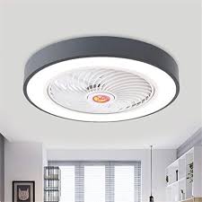Designed to complement the décor trends today, this flush mount ceiling fan will be perfect for small room applications. Baycheer Acrylic Circle Semi Flush Mount Lighting Led Ceiling Fan Lamp With Remote Control 3 Light Color Changeable Enclosed Fandelier Lamp For Living Room Kitchen Kids Room Hall Grey Amazon Com