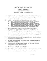 Our client contends that your allegations are false and we have advised him that the purpose of your letter was to threaten him and stop him from bringing. Https Www Courts Ns Ca Supreme Court Forms Nssc Self Rep Demand For Notice Instructions 09 01 Pdf