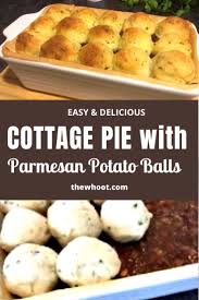 Cottage Pie With Parmesan Potato Balls Recipe The Whoot In 2020 Stuffed Potato Balls Parmesan Potatoes Cottage Pie