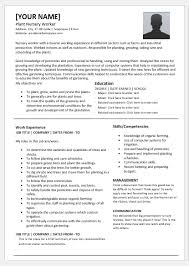 Plant Nursery Worker Resume Template For Word Word Excel Templates
