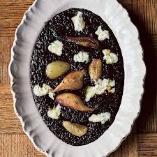 Jamie Oliver Oozy Italian Black Rice Recipe Jamie Cooks Italy C4 Recipe Roasted Pear Christmas Food Risotto Recipes