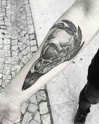 Crow Skull Healing Process After 16 Days Crow Skull Tattoos Leather Tooling Patterns