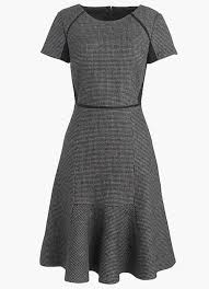 J Crew Checkered Flutter Dress Wool Black Womens Sz 6 Jcrew Wool Dress Flutter Dress Womens Dresses
