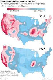 Almost Half Of Americans Live In Places That Could Be Struck By Damaging Earthquakes Earthquake Us Map Map