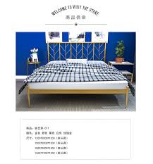 轻奢铁艺床 轻奢铁艺床金色ins双人床极简公主1 8米现代简约 阿里巴巴