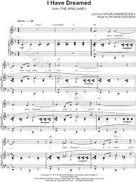The Civil Wars Dance Me To The End Of Love Chords I Have Dreamed From The King And I Sheet Music In F Major Transposable Download Print Sheet Music My King Music