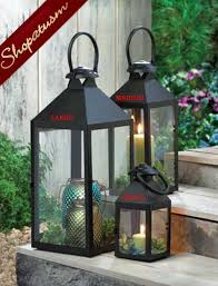 Revere Large Black Centerpiece Indoor Outdoor Garden Candle Lantern Candle Lanterns Garden Candle Lanterns Large Candle Lanterns
