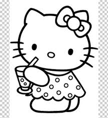 A beautiful picture full of hello kitty! Coloring Book Child Drawing Play Png Clipart Adult Adventures Of Hello Kitty Friends Animation Black Black